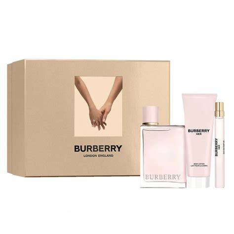 burberry her lotion and perfume set|Burberry Her body lotion 75ml.